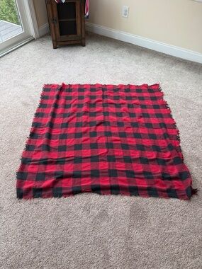 Red and Black Buffalo Plaid Blanket Scarf